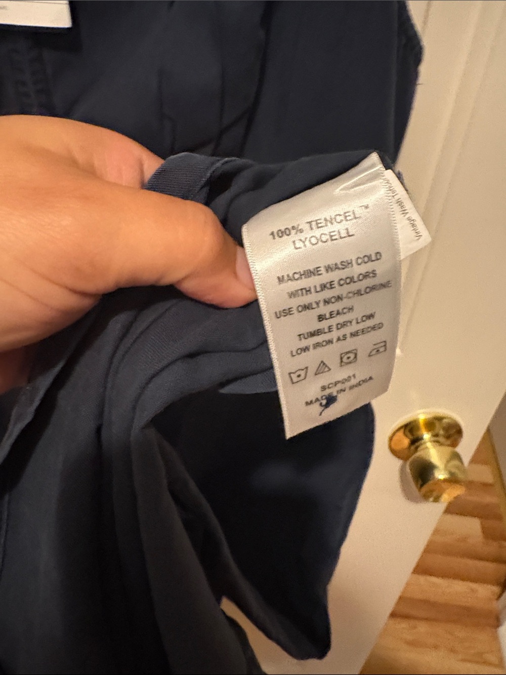 NWT | Quince | Vintage Wash Tencel Button Front Midi Dress - Picture 5 of 6